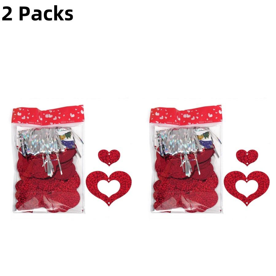 100 st Hjärta Ballong Hänge Bröllopsrumstillbehör Kärlekshjärta Laserhängen Ballongband Regn Födelsedagsfest Dekoration