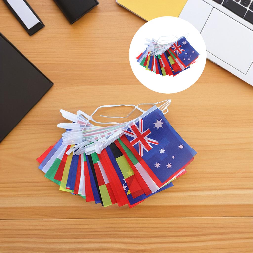 1 Set International Flag Banner Countries String Flag Banner Football Cup Decor Party Supplies Photo Backdrops Classroom Games