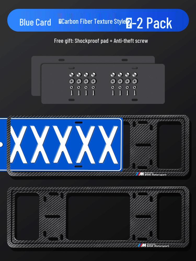 Kohlefaser-Nummernschildhalter für BMW X1, X2, X3, X4, X5, 1er, 3er, 5er