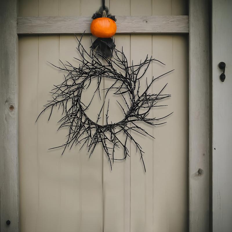 Halloween Plastic Ornaments Wall Hanging Arrange Props Simulated Bat Unique Wreath Garland For Front Door 3 Styles