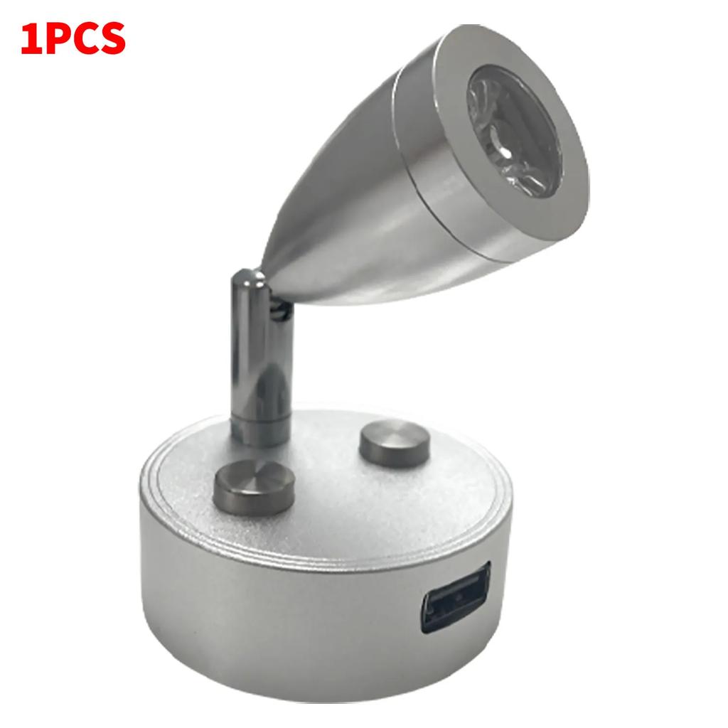 2/1PCS Silver/Black DC 12-24V Car Interior Accessories LED Reading Car Spot Lights RV Boat Caravan Motorhome Bedside Wall Lamp