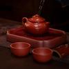 Bailiniyong Yixing Zisha Pure Handmade Cinnabar Clay Teapot