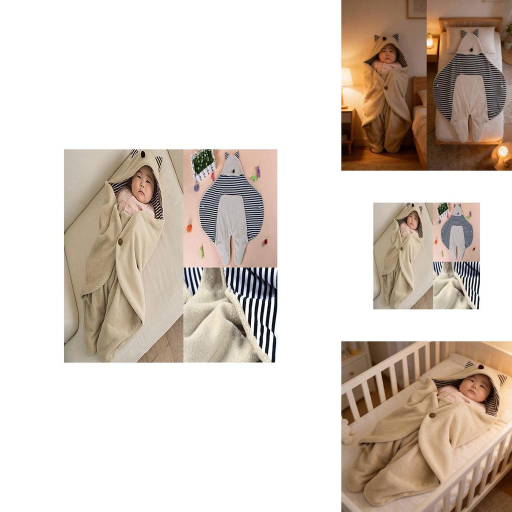 Saco de Dormir para Bebê com Tecido de Lã Grossa para Uso em Clima Frio e Sono Suave