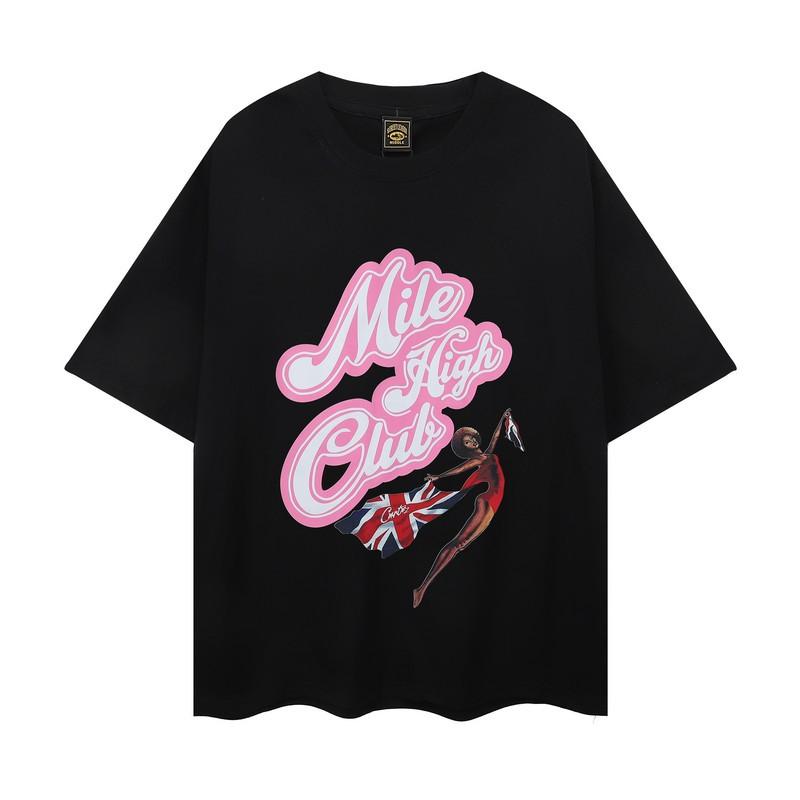 Trendy brand love printing short-sleeved T-shirt for men and women of the same style, loose summer couple's clothing