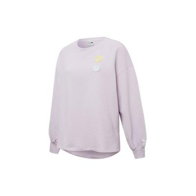 Besticktes Logo Sweatshirt Damen Oberteile Hell-Lila 536095-17