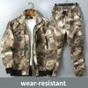 Abbigliamento Uomo Set Due Pezzi Allenamento Felpa Due Pezzi Pantaloni Cargo Abbigliamento Uomo Giacche Pesanti Tuta Lavoro Camouflage