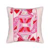 Queen Of Hearts In Pink Themed Elegant Living Room Accent Double Sided Print Cushion Cover for Modern and Minimalist Interiors