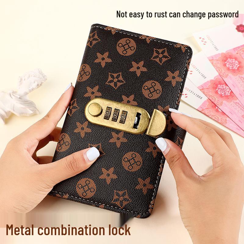 Cross-Border A6 Savings Book: Large Flower Lock, Cash Clip, Money Album with Large Capacity