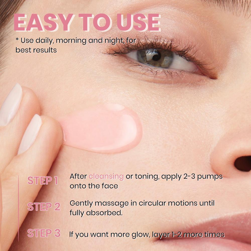 KOEC Siero Idratante Viso con Peptidi di Collagene 30g Siero Rassodante Anti-Rughe Riparatore Illuminante Idratante