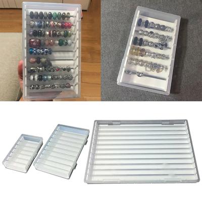 Handliche Perlen-Ausstellungstablettbox mit Deckel, elegante Acryl-Tablettbox, Perlen-Ausstellungstablettbox für Schmuckliebhaber und Einzelhändler