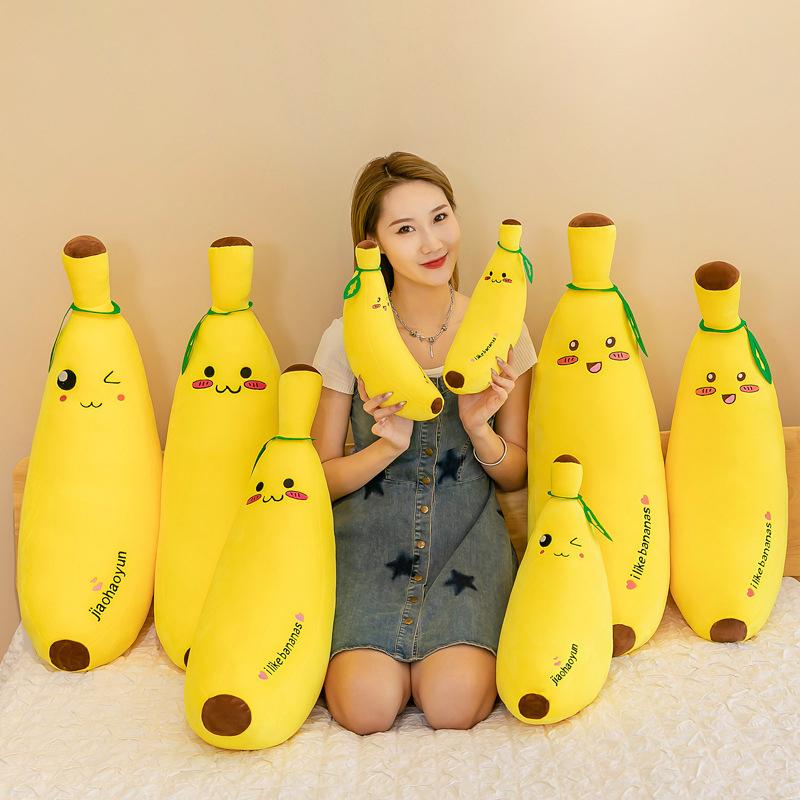 50Cm Fruit Soft Plushies Pillow Large Realistic Banana Pillow With Stretch Crystal Cotton Plush New Year Valentine'S Day Gift