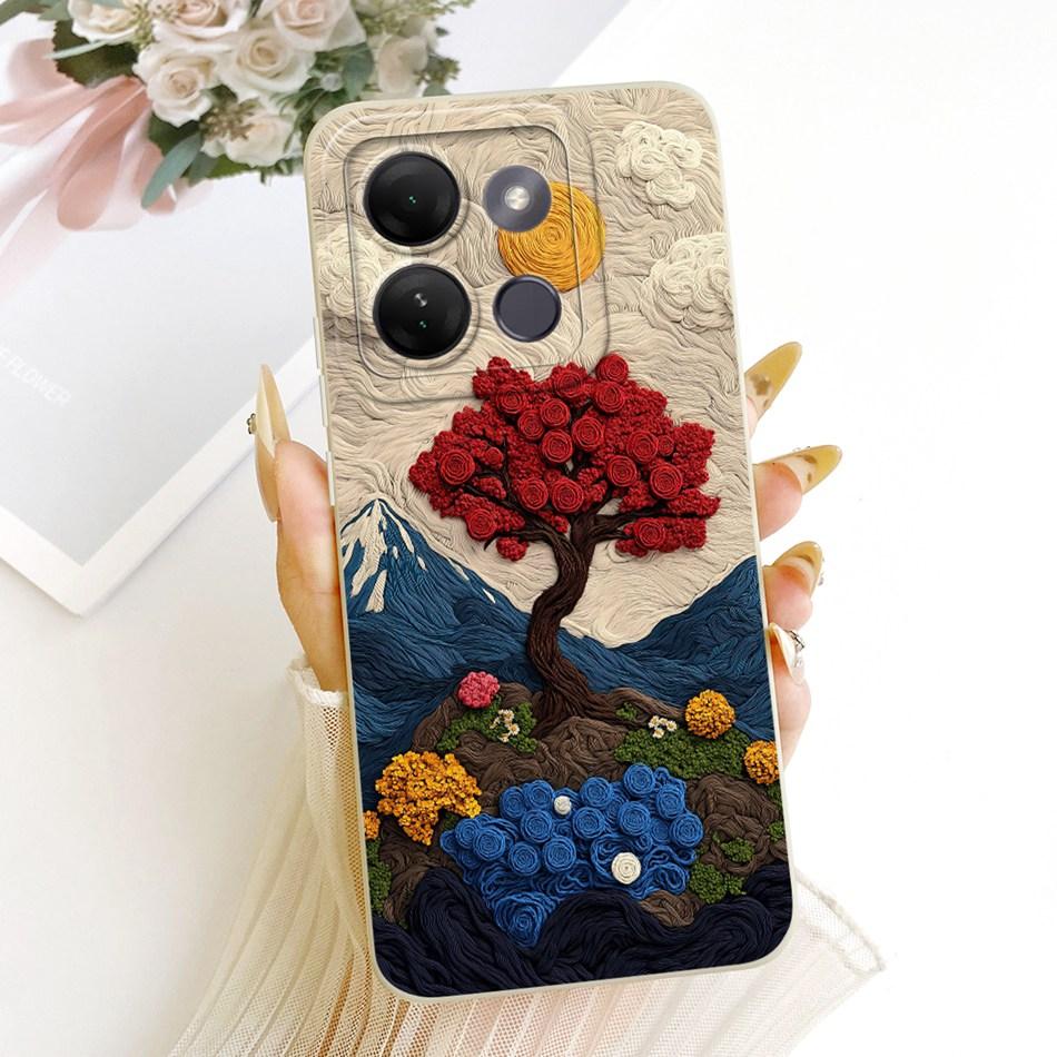 For Infinix Smart 7 HD / Smart7 Plus Cute Cat Flower Cartoon Phone Case For Infinix Smart 7HD 7Plus Soft Silicone Covers Bumpers