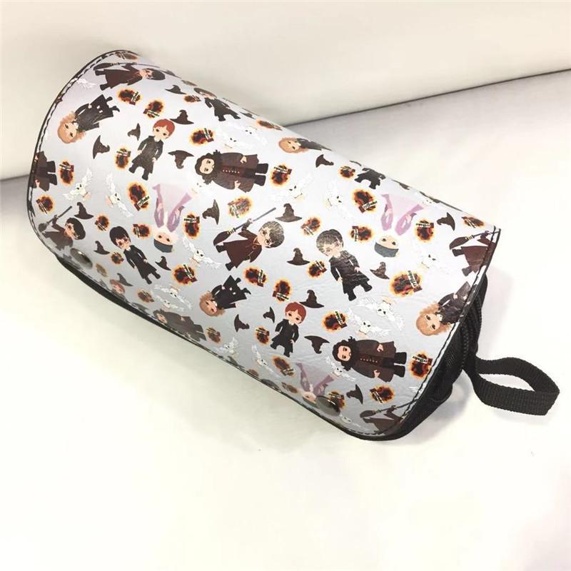 Harry Potter Zip Wallet Men Women Pu Leather Animal Pattern Card Compartments