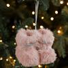 Plush Christmas Boot Ornament Colorful Fabric Plush Shoes Pendant  Holiday Gift