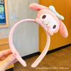 Cute And Charming Sanrio Kuromi Melody Doll Facial Wash Makeup Hairband Cinnamoroll PompomPurin Sweet Non Slip Elastic Hair Accessories