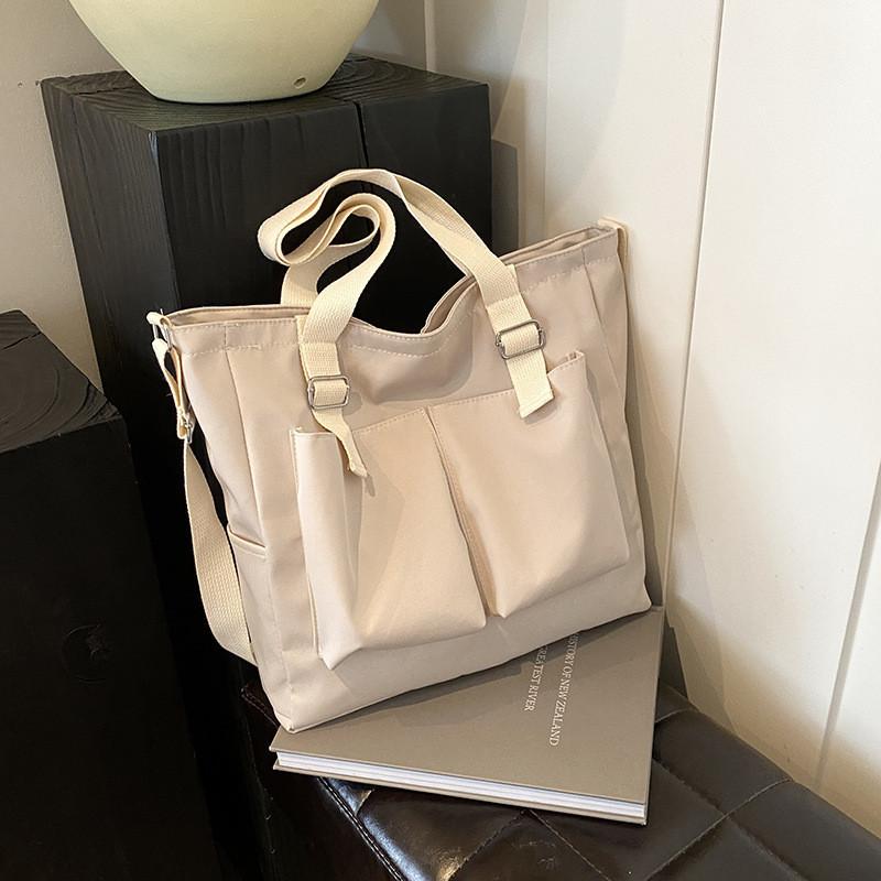 Trendy Women s Shoulder Bag Large Capacity Oxford Fabric For Everyday Use белый