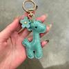 There Is A Way To Make Money Deer Peace Giraffe Bag Pendant Original Design Car Keychain Cowhide Leather Ornament