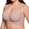 Plus-size Wireless Push-up Bra with Soft Jelly Support—lightweight Seamless and Comfortable