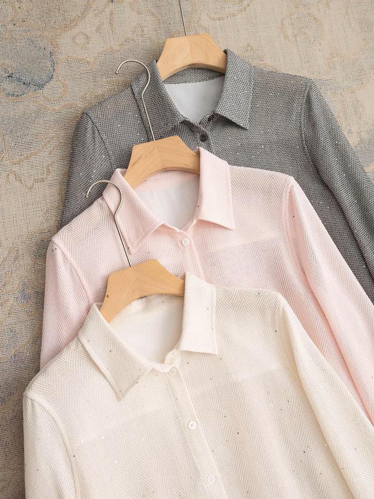Versatile Loose-Fit Solid Shirt - 2025 Autumn/Winter Collection