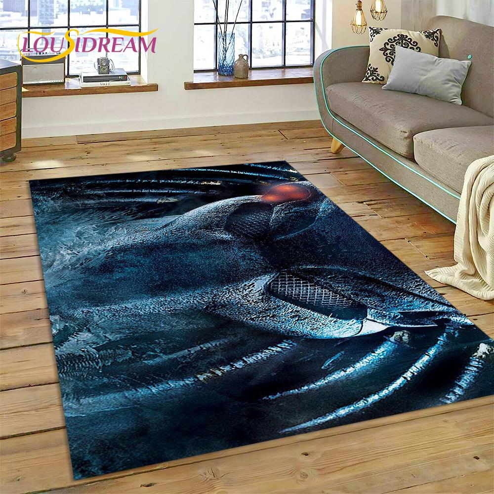 AVP Alien Vs 3D. Tappeto Tappetino Gioco Predator per Casa Soggiorno Camera da Letto Divano Zerbino Decorazione, Tappeto per Area Bambini Tappetino Antiscivolo Regalo