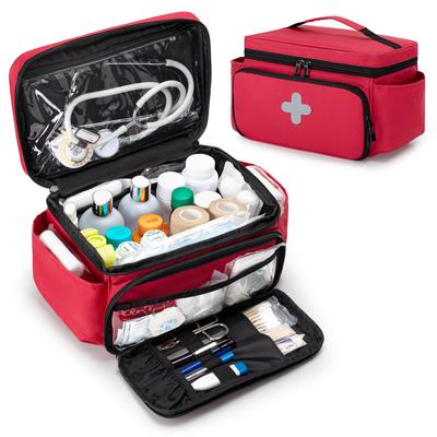 CURMIO First Aid Bag for Home Use (Bag Only) Red