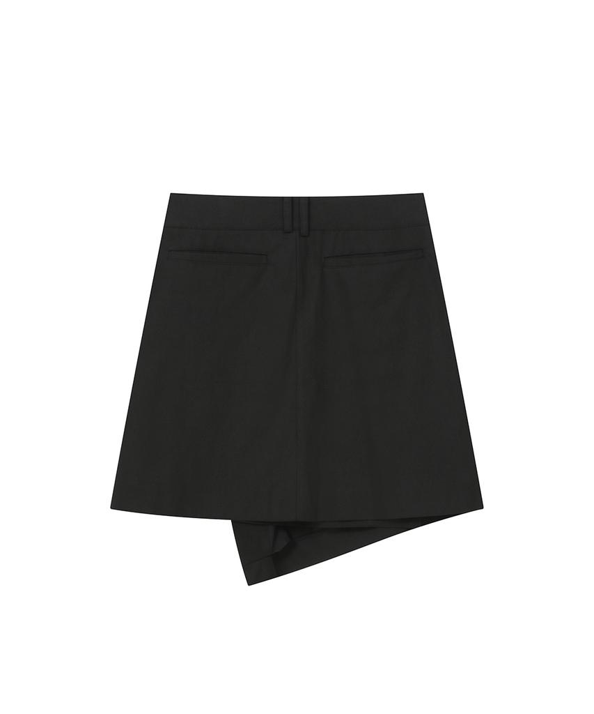 Miseki Seoul Hannah Side Pocket Wrap Midi Skirt Black