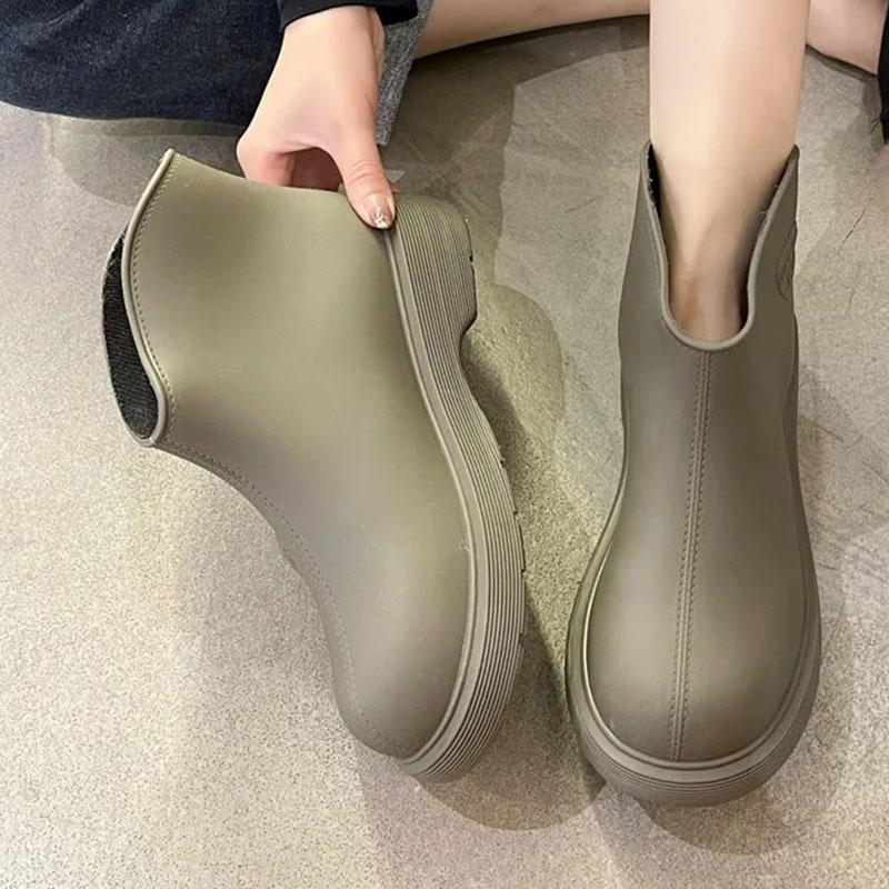 

WTEMPO женские короткие непромокаемые туфли, водонепроницаемые, однотонные, до щиколотки, модные уличные противоскользящие туфли для воды, дропшиппинг, оптовая продажа 39