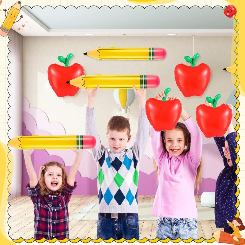 Giant Inflatable Pencil Toy Large Pvc Simulation Pencil Inflatable Stick Prop Blow Up Toy For Kids Party Game Photo Booth Decor