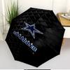 Dallas Cowboys Print Automatic Open Close Umbrella, Portable Foldable Umbrella, for Outdoor Commute Camping Trip, Ideal Birthday Gift