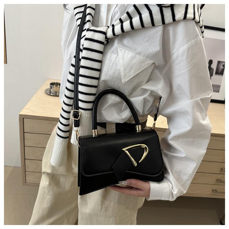 Chic Solid Color Faux Leather Shoulder Bag for Women, Minimalist Square Crossbody Purse, Trendy Casual Handbag