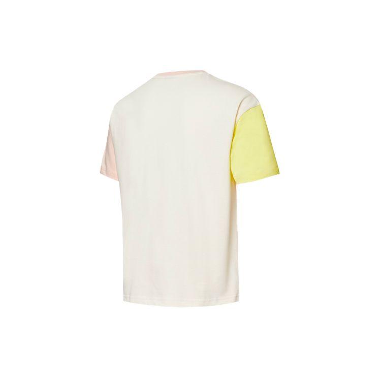 Puma Florida Summer Letter Print Color Block Round Neck Short Sleeve T-Shirt Unisex Tops Off-White 533998-92
