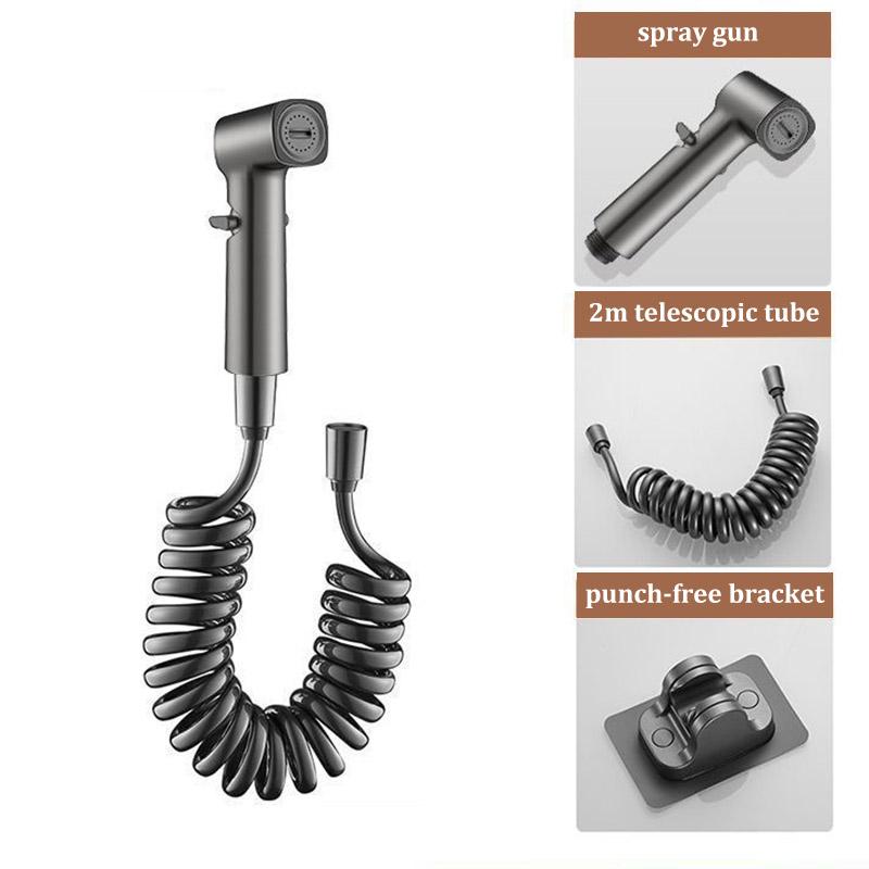 1 in 2 out toilet companion flush spray gun faucet bidet booster nozzle bathroom flush gun high pressure household