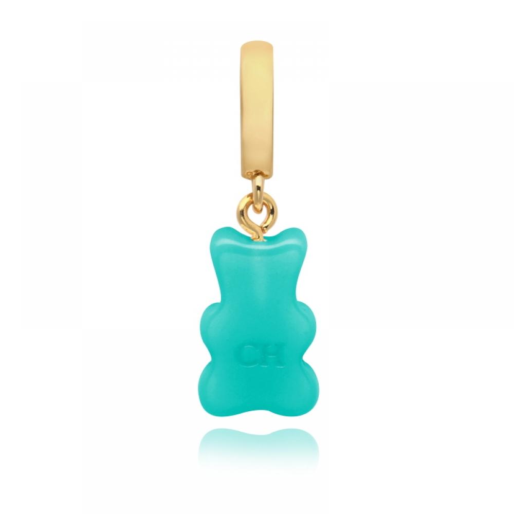         Nostalgia Bear Mykonos Blue Pave Connector                             