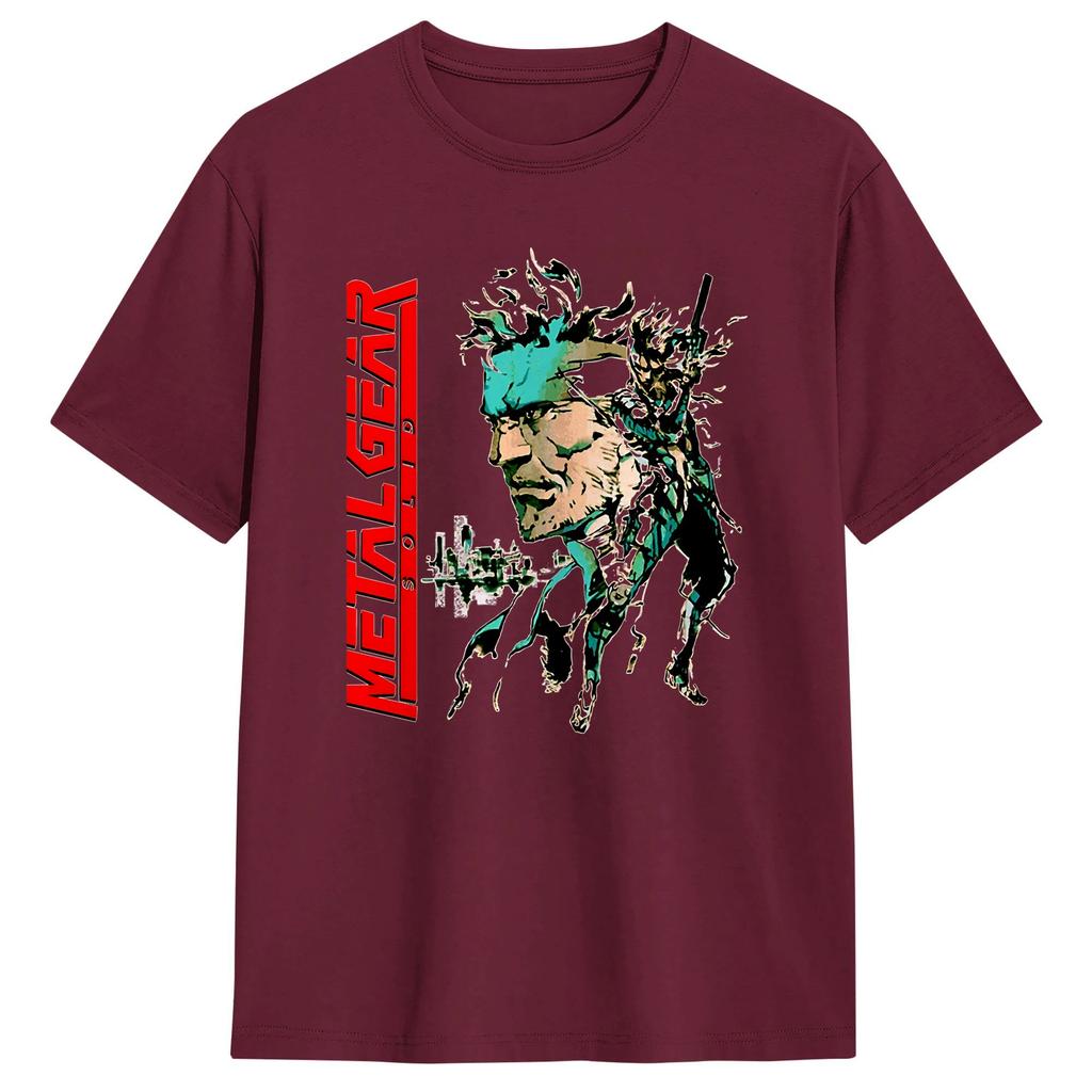 Fashion Metal Gear Solid Game Poster TShirt Men Round Neck 100 Cotton T Shirt Short Sleeve Tees Birthday Present Tops