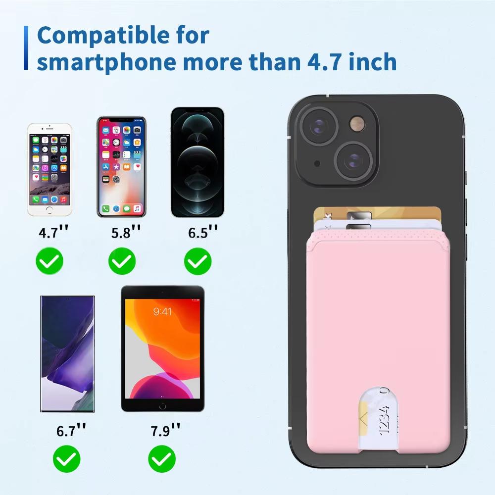1/3 Pack Premium Silicone Ultra Slim Phone Wallet Stick On Phone Pocket Fit Almost All Smartphones Phone Wallet Compatible