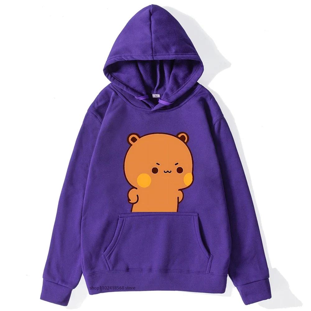 Cute Bubu Is Yelling At Dudu Hoodies for Men's Sweatshirt Women Couple Clothes Panda Bear Casual Kawaii Tops Fleece