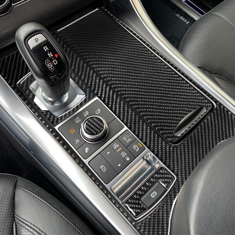 5x Carbon Fiber Gear Shift Panel Sticker For Land Rover Range Rover Sport 14-17