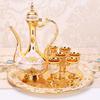 8Pcs/Set European Cup Kettle Vintage Metal Wine Wedding Tray Kit Home Gifts
