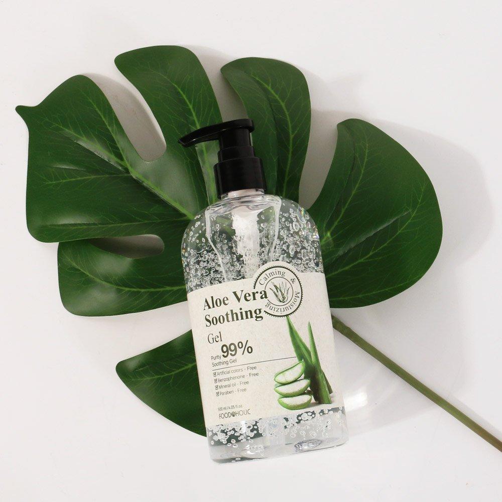 (2 pièces) Gel apaisant à l'aloe vera FoodaHolic 500 ml