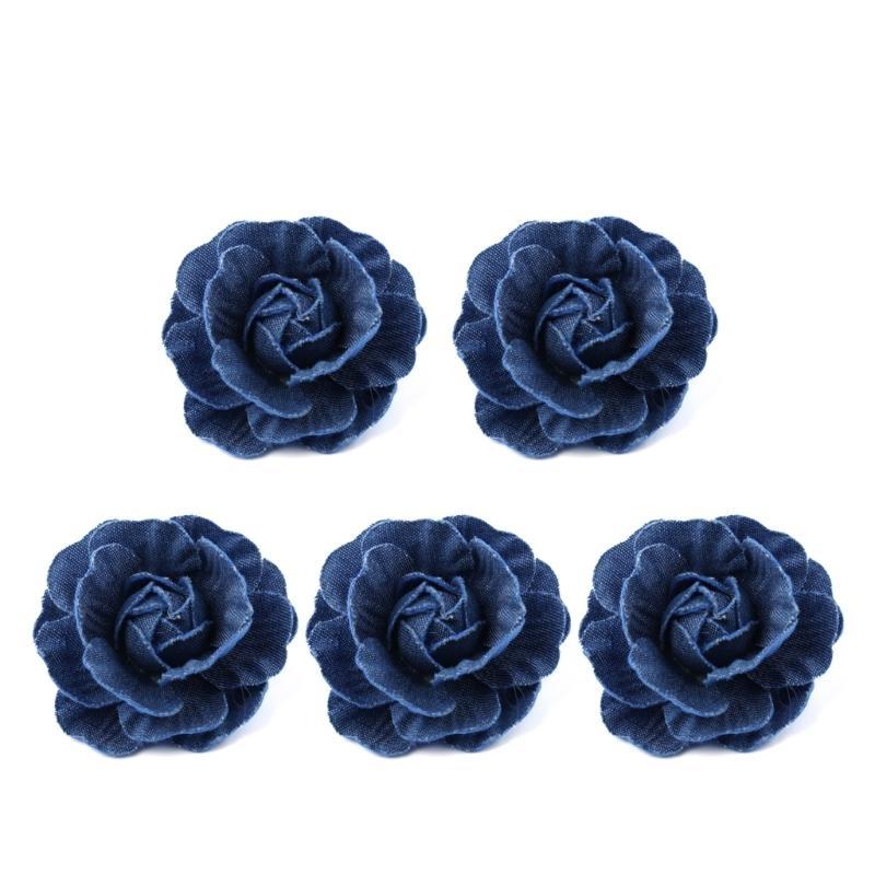 5pc Korea Fabric Flowers Clothes Hats Dress Decoration Flower Hair Accessories DIY Scrapbooking Crafts Supplies