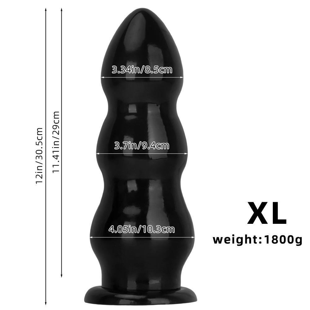 PVC Black Dildo Simulated Penis Butt Plug Fisting Sex Toy Strap On Cock Big Dick Realistic Cock BDSM