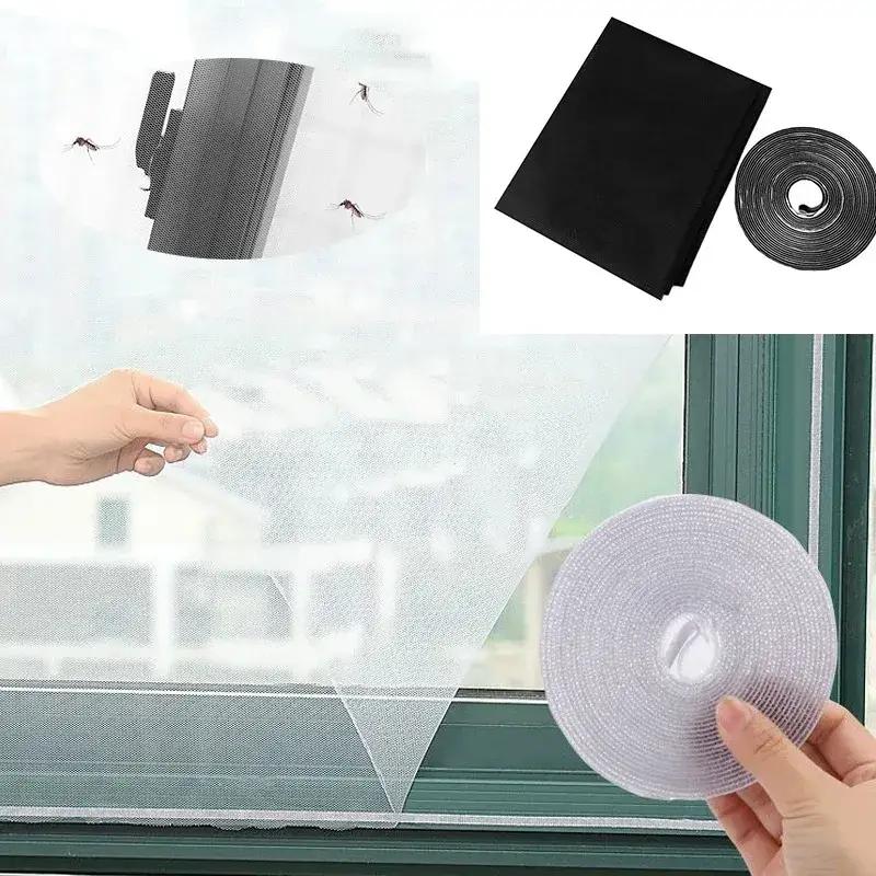 Anti Fly Mosquito Net DIY Self-Adhesive Fly Mosquito Window Mosquito Insect Bug Net Curtains for Window Screen Repair Mesh