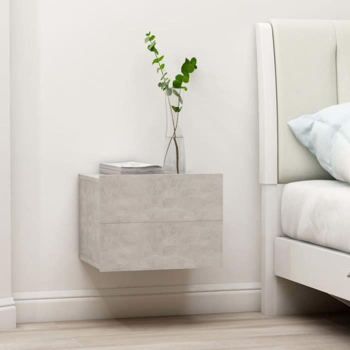 VidaXL Tables de chevet 2 pcs Gris béton 40 x 30 x 30 cm Aggloméré