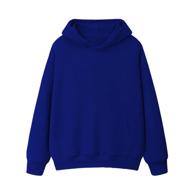 Fleece Thickened Loose Hooded Sweater Women's Autumn and Winter Warm Student Couple Solid Color Jacket Women's Clothing