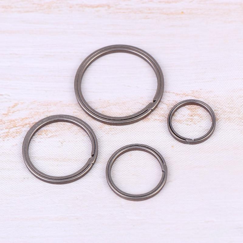 4Pcs Ultra-Light Titanium Alloy Key Ring Metal Hard Side Pushing Rings Diy Accessories Keyfobs Crafts Key Chain Pendant Gift
