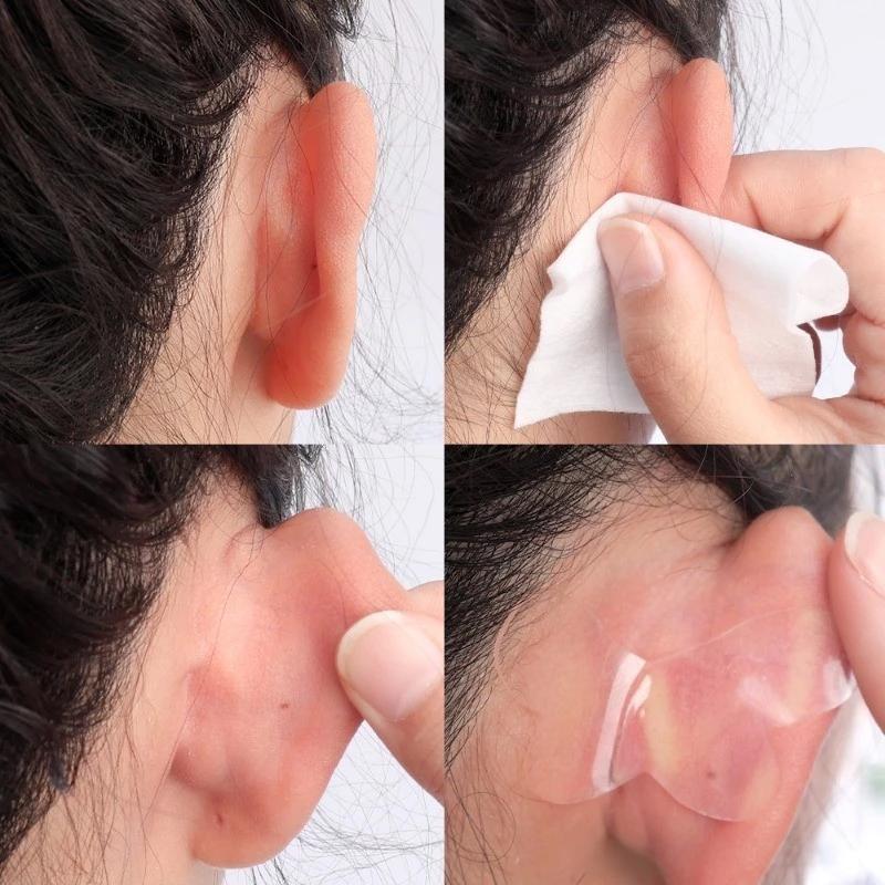 Elf Ear Stickers Butterfly-Shaped Reusable Invisible Ear Lobe Correction Patch Silicone Waterproof Tape for Ear Support Patch