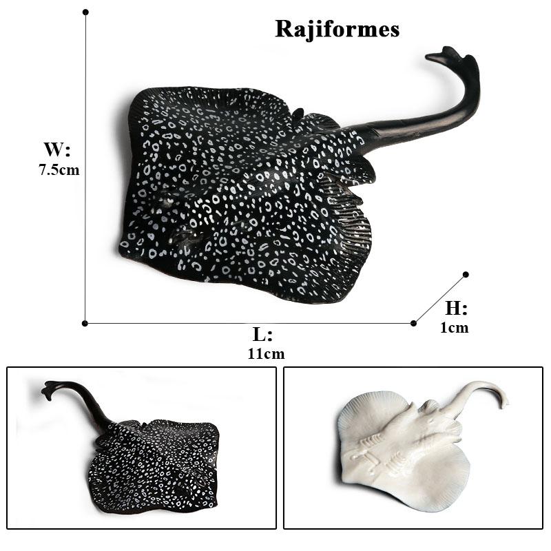 Oenux 10PCS Sea Life Animals Ray Devilray Mantaray Model Action Figures Figurines Ocean Marine Aquarium Education Kids Toy Gift
