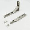 2-Pack Heavy Duty Folding Shelf Brackets for Workbench 12/20 Inch Stainless Steel Wall Mounted L-Shaped Bracket Wall Support