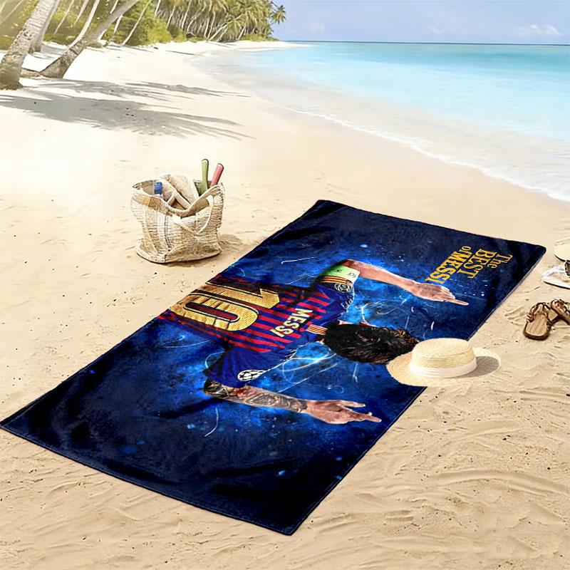 Asciugamano da Spiaggia con Stampa di Messi, Asciugamano Grande Morbido ad Asciugatura Rapida per Spiaggia Campeggio Nuoto