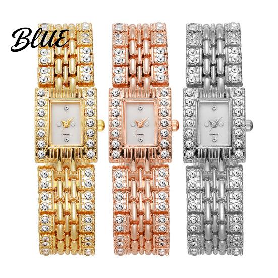 Hoge Nauwkeurigheid Horloge Dames Strass Armband Vierkante Wijzerplaat Klassiek Casual